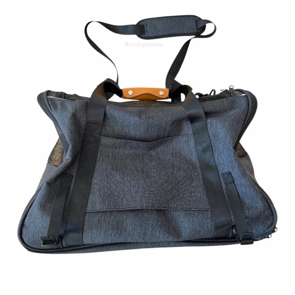 Morpilot Airline Approved Pet Carrier Soft Sided Dog & Cat Travel Bag Gray